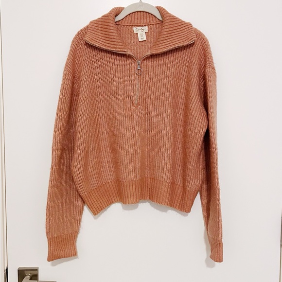 Jessica Simpson Quarter Zip Oversized Sweater - Picture 2 of 3